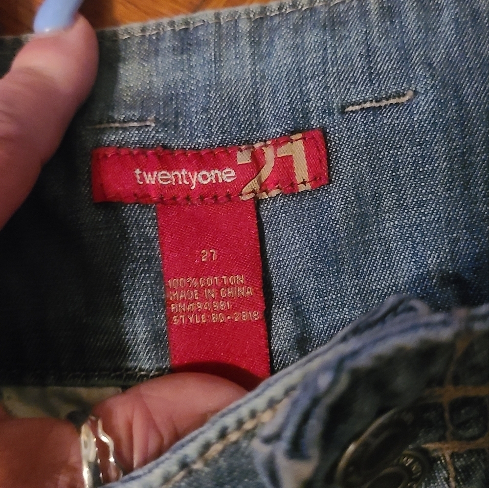 Jean Shorts W Cuff, Low Rider SZ 27 - Picture 7 of 10